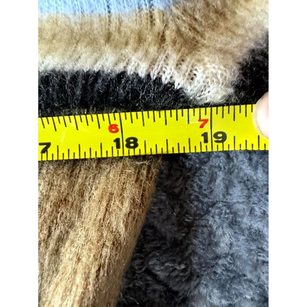 VTG Saturdays In‎ California Sweater Mens Large Multicolor Striped Johnny Collar